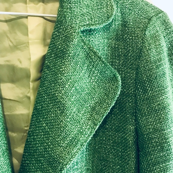 Zara tweed blazer - gorgeous green! - Picture 3 of 7